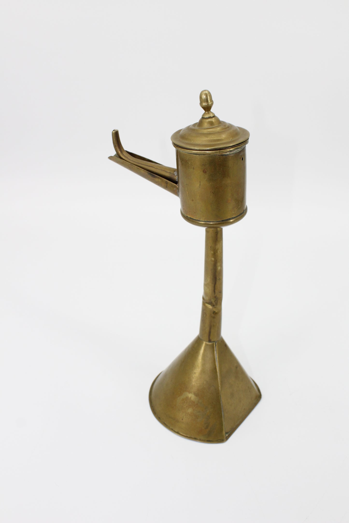 18th Century Flemish Brass Spout Lamp