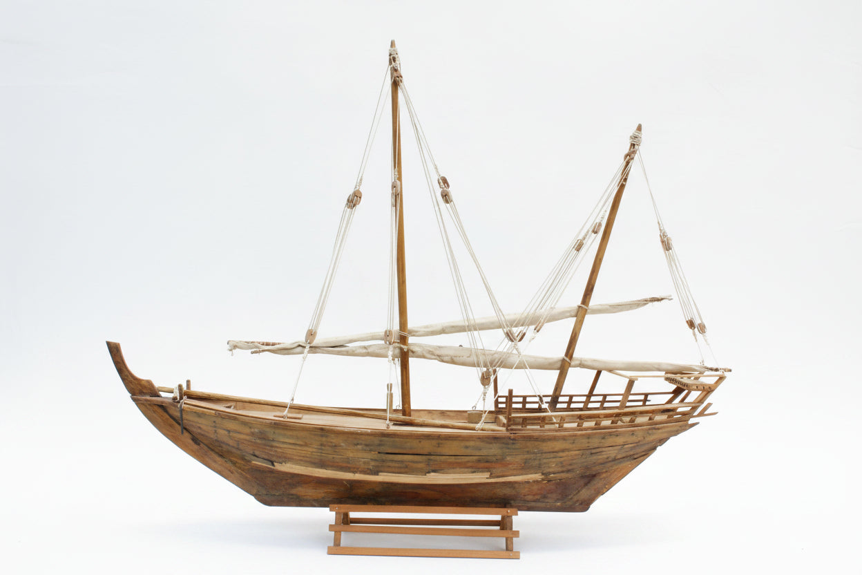 Large Antique Dhow Model Boat