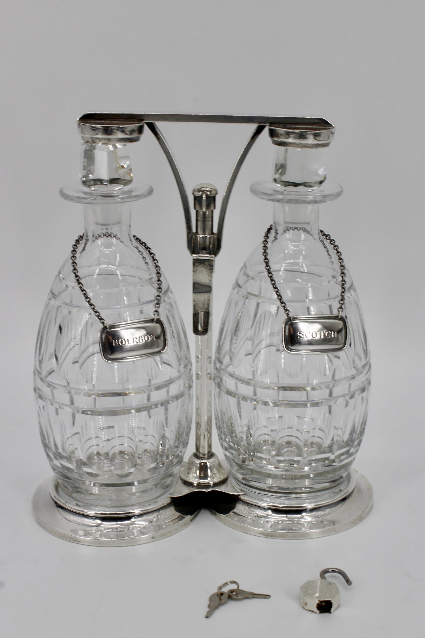 Tiffany & Co. Tantalus Set with Lock & Key