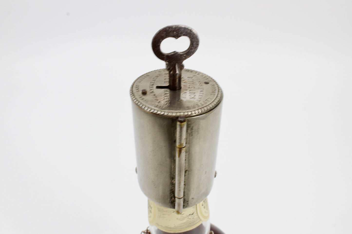 1881 Burns's Royal Patent Bottle Lock & Key Set by Thomas Turner & Co.