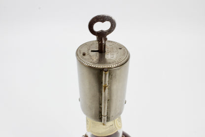 1881 Burns's Royal Patent Bottle Lock & Key Set by Thomas Turner & Co.