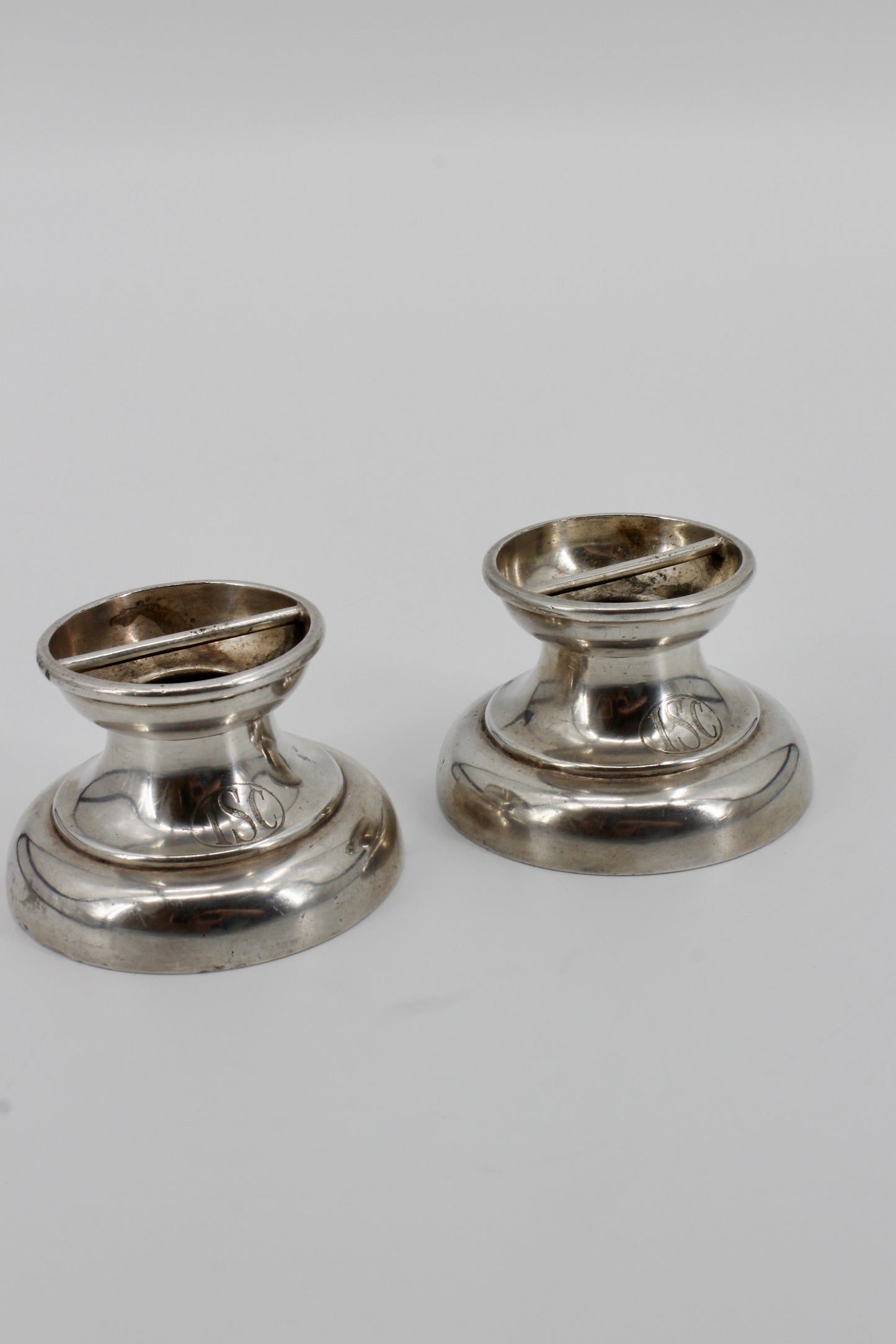 Mappin & Webb Silver Cigar Rest Pair