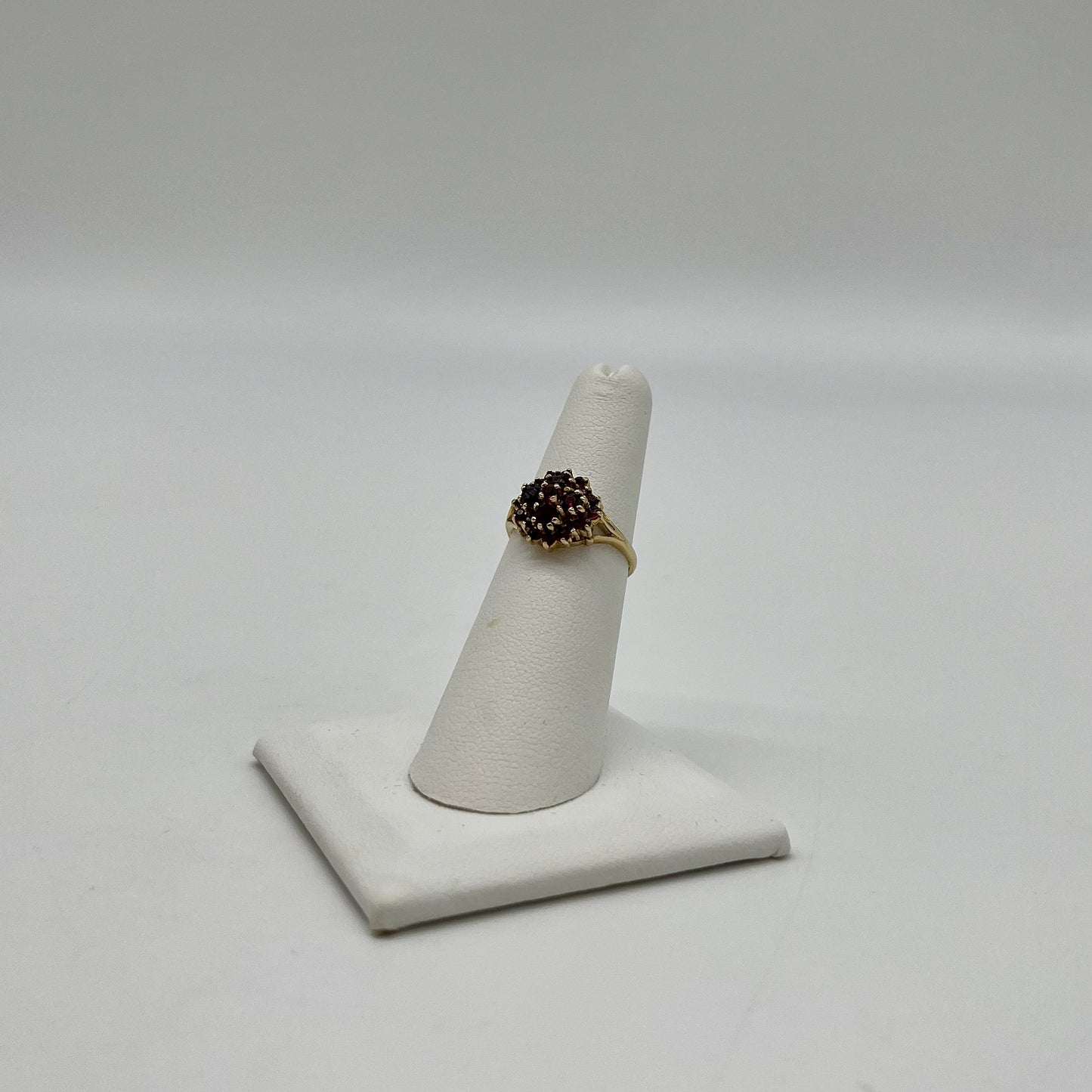 Victorian Garnet Cluster Ring, 1.54 CTW 9K Gold