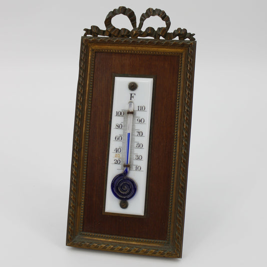 Antique Louis XVI-Style French Spiral Bulb Thermometer