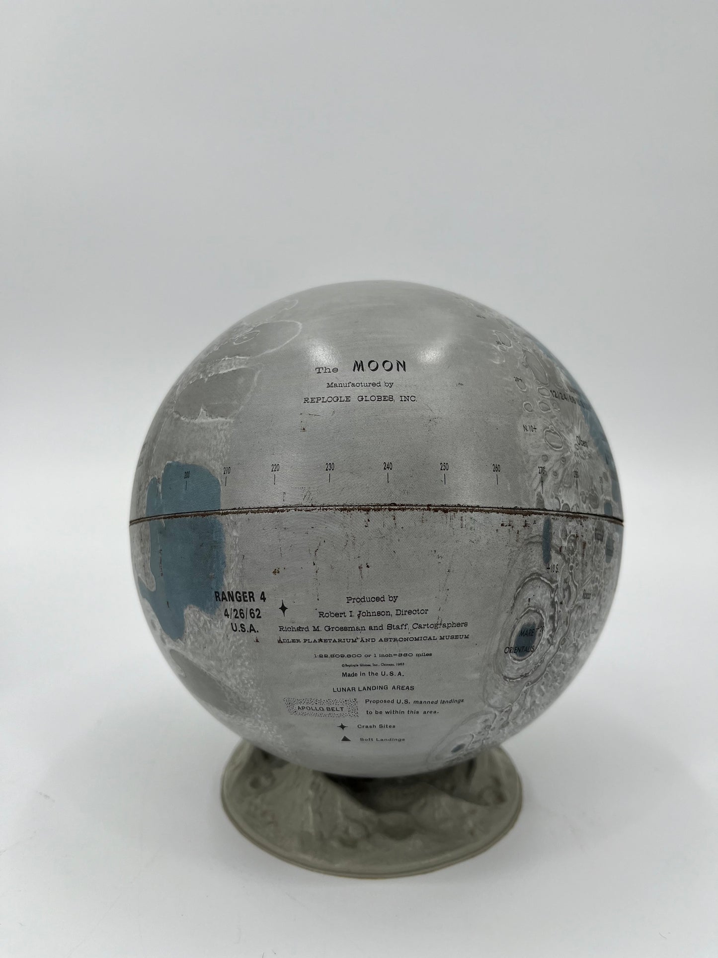 Vintage Lunar Hand Globe