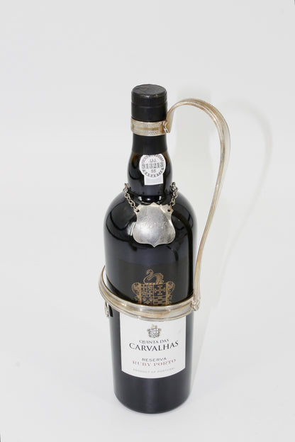 1864 Curved Silver Cradle Decanter by Elkington & Co.