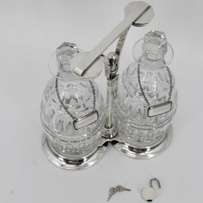 Tiffany & Co. Tantalus Set with Lock & Key