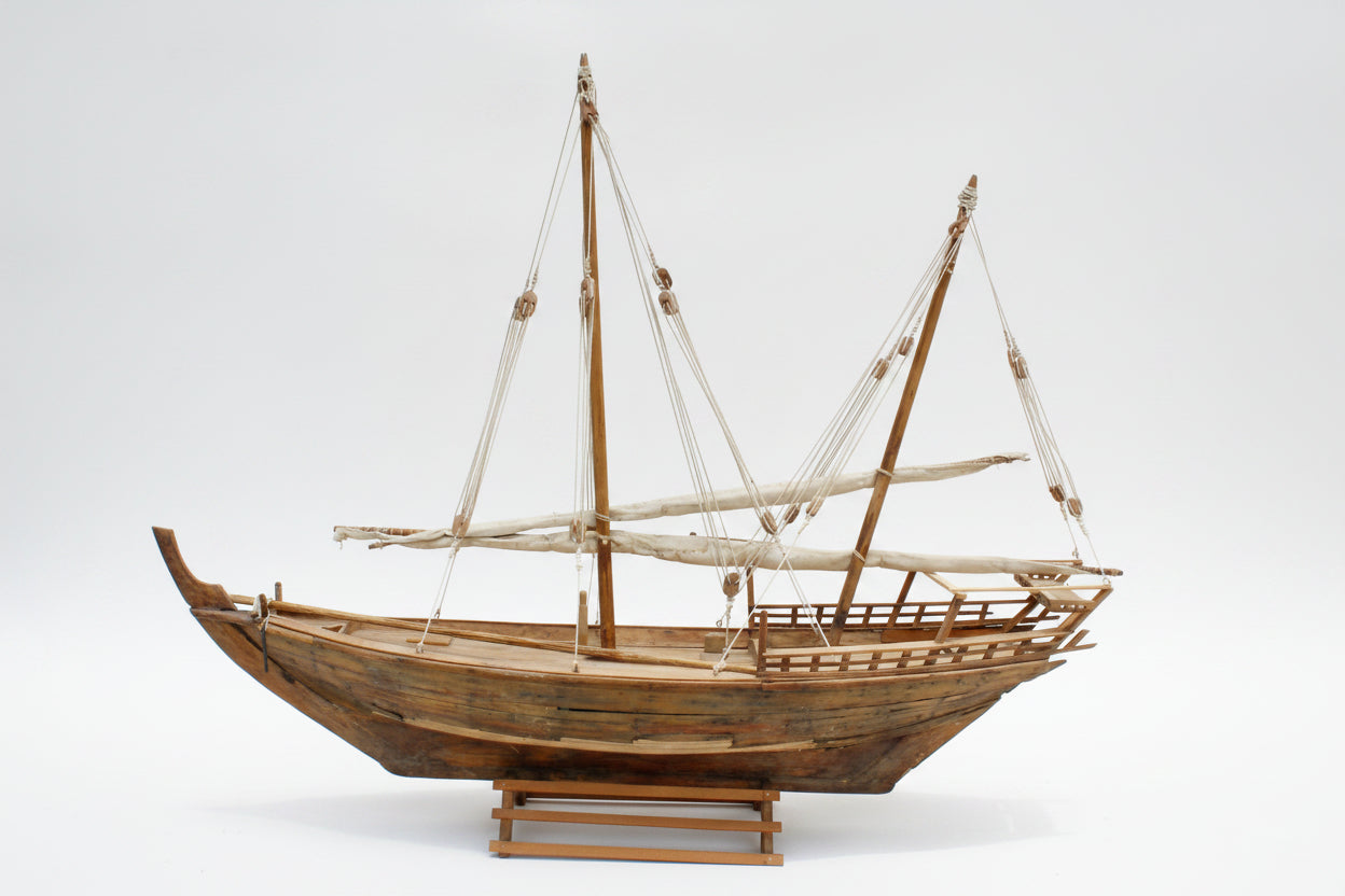 Large Antique Dhow Model Boat