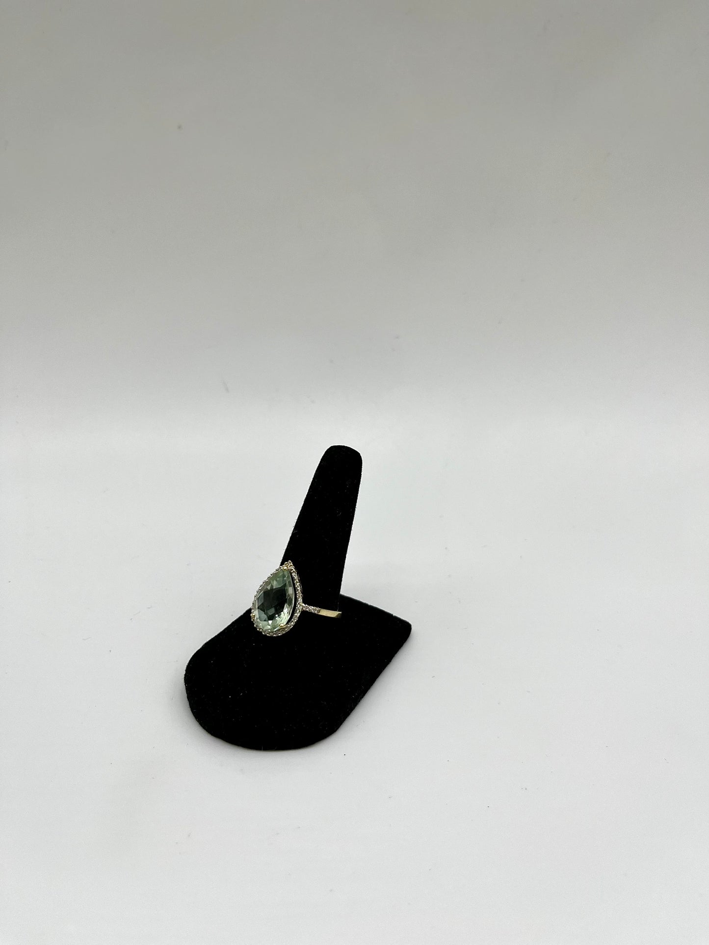 Prasiolite & Diamond Halo Cocktail Ring, 5.7 CTW 10K Gold