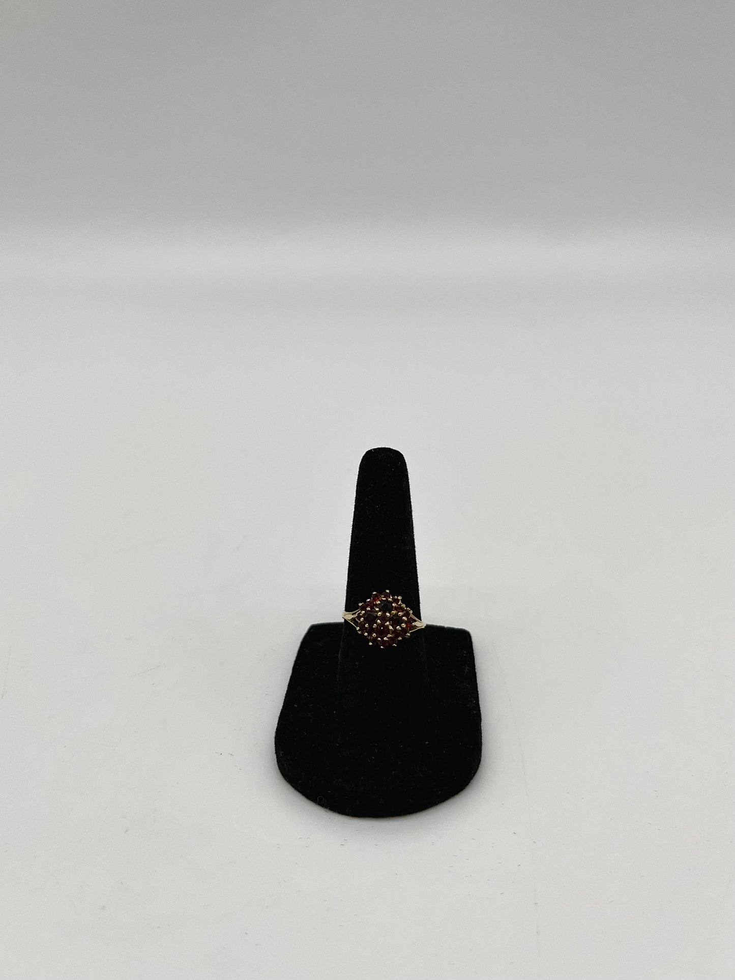 Victorian Garnet Cluster Ring, 1.54 CTW 9K Gold