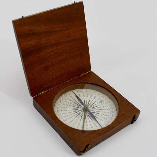 Wooden Pocket Compass by Stanley London, c.1860-1880