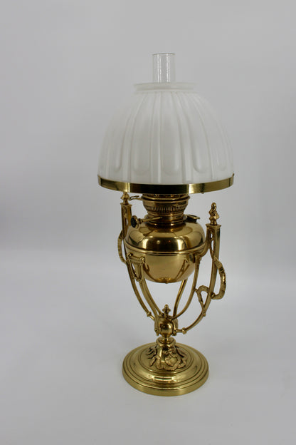 Rare 1860's Ornate Brass Morris Patent Lamp by Hinks & Son