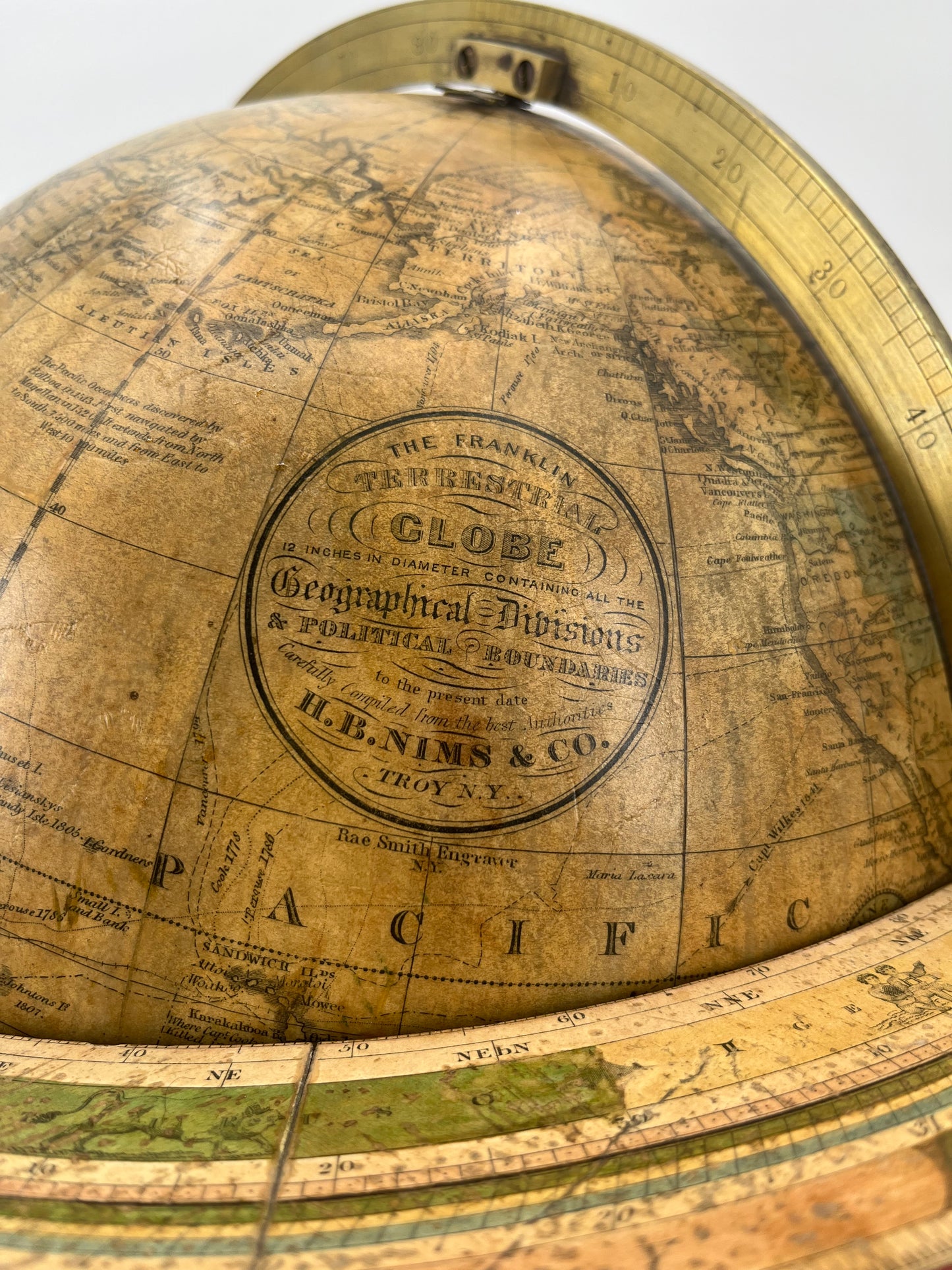 H.B. Nims & Co. Terrestrial Globe, c.1880-1885