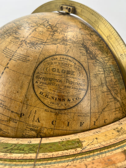H.B. Nims & Co. Terrestrial Globe, c.1880-1885