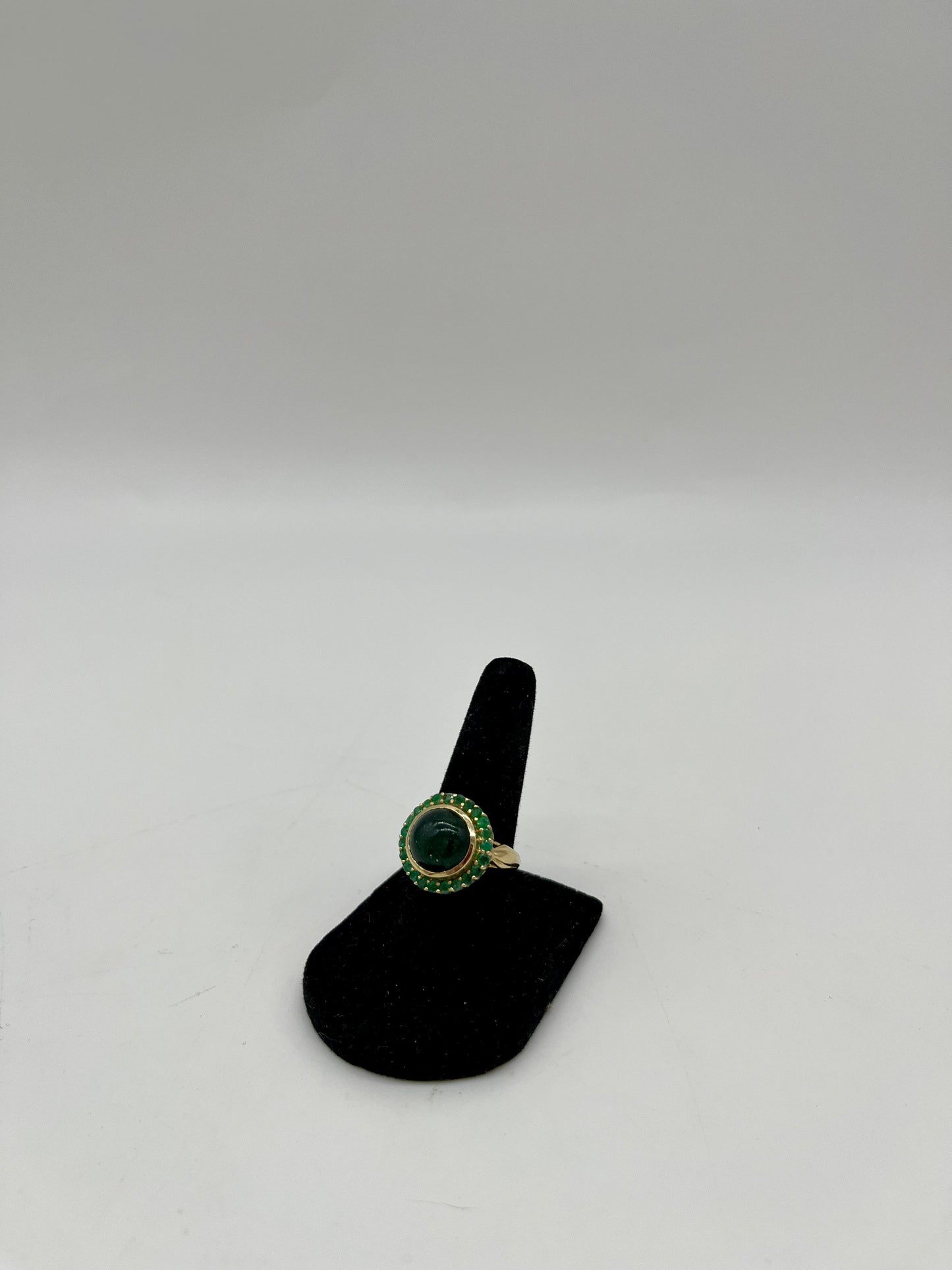 Emerald & Green Lapis Lazuli Ring, 3.81 CTW 14K Gold