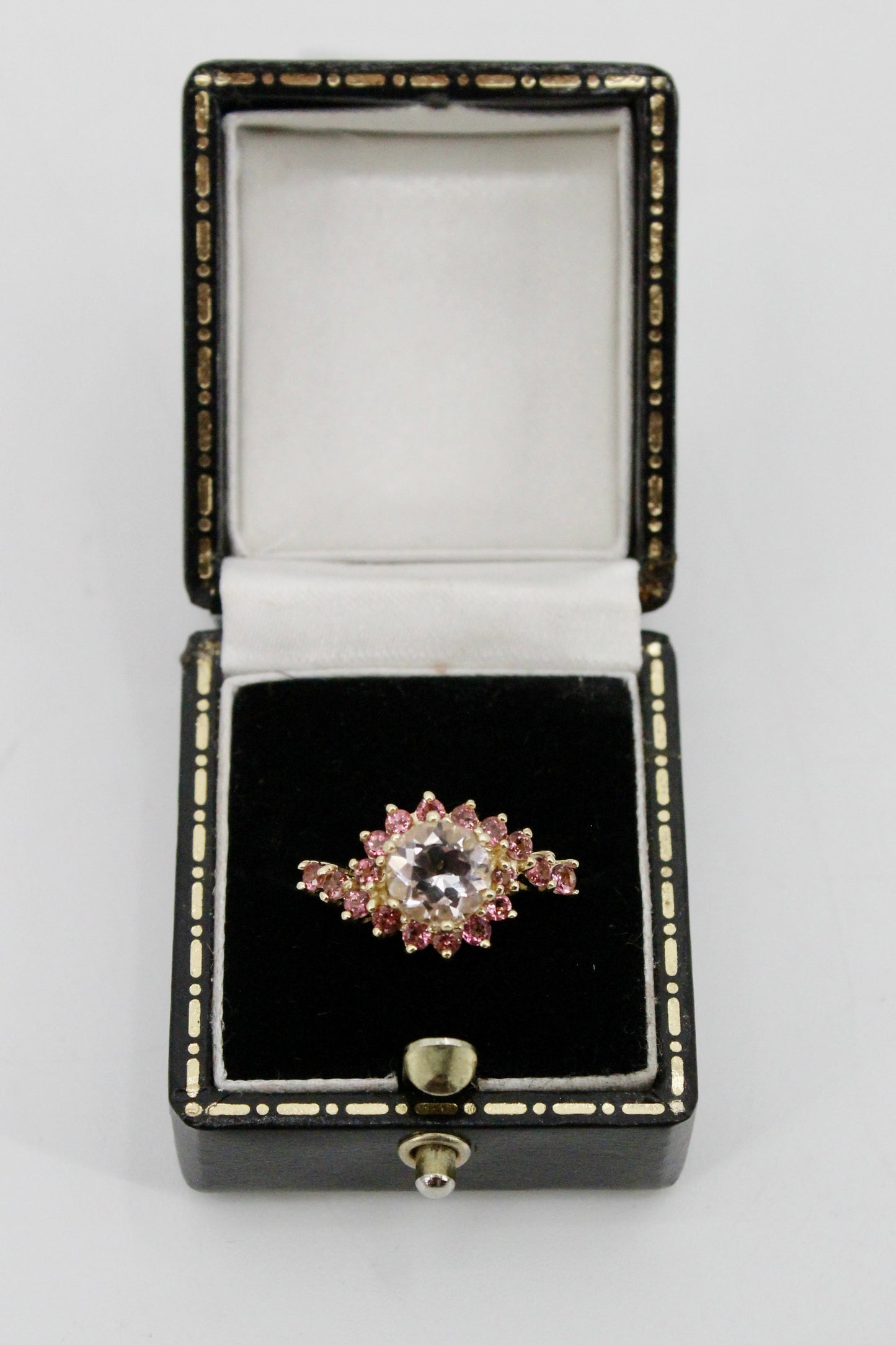 Morganite & Pink Sapphire Ring, 2.23 Carats 14K Gold