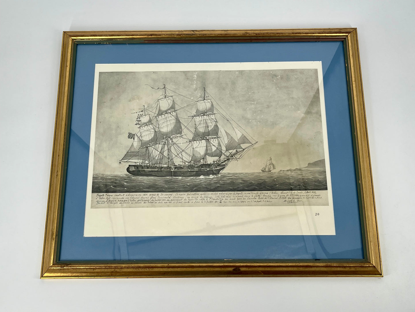 1800's Greek Ships Framed Trio