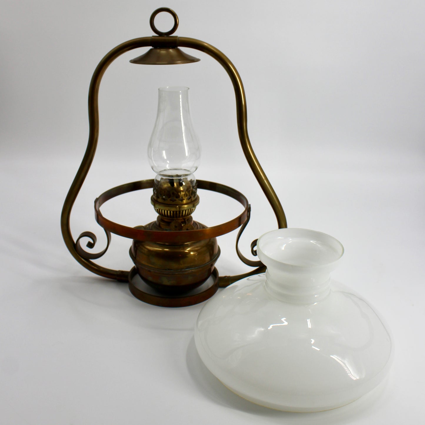 Sherwoods Ltd. Custom All-Brass Hanging Lamp (Double Burner)