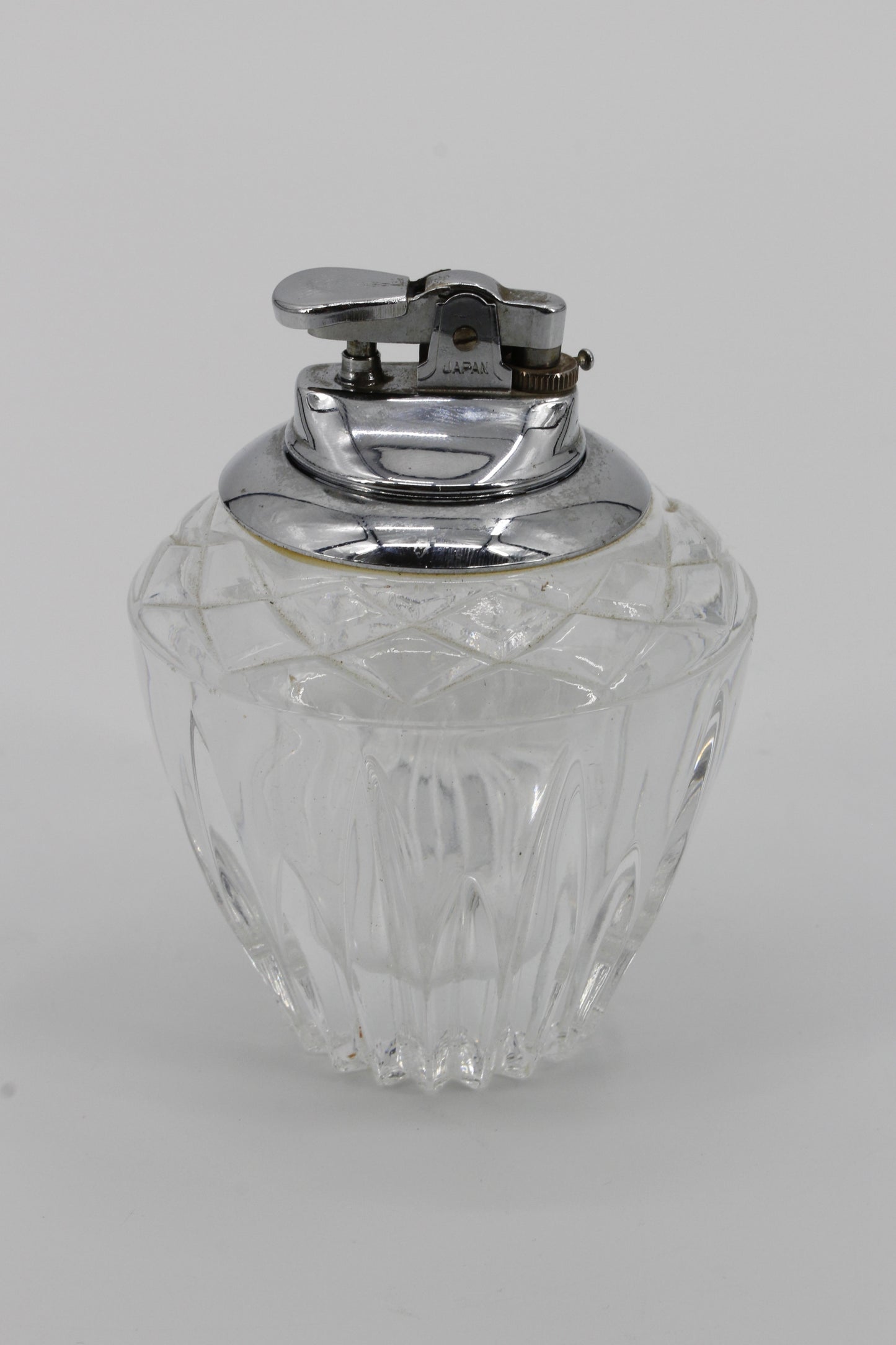Antique Sterling Silver & Cut-Crystal Lighter