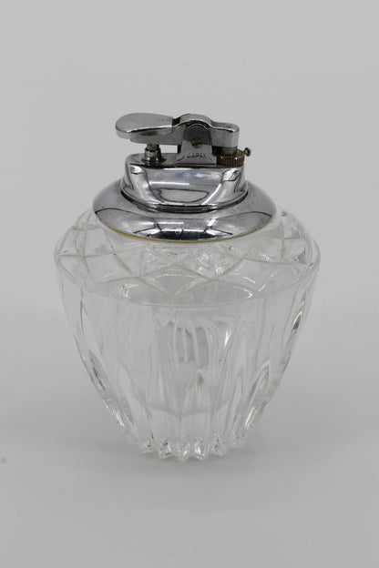 Antique Sterling Silver & Cut-Crystal Lighter