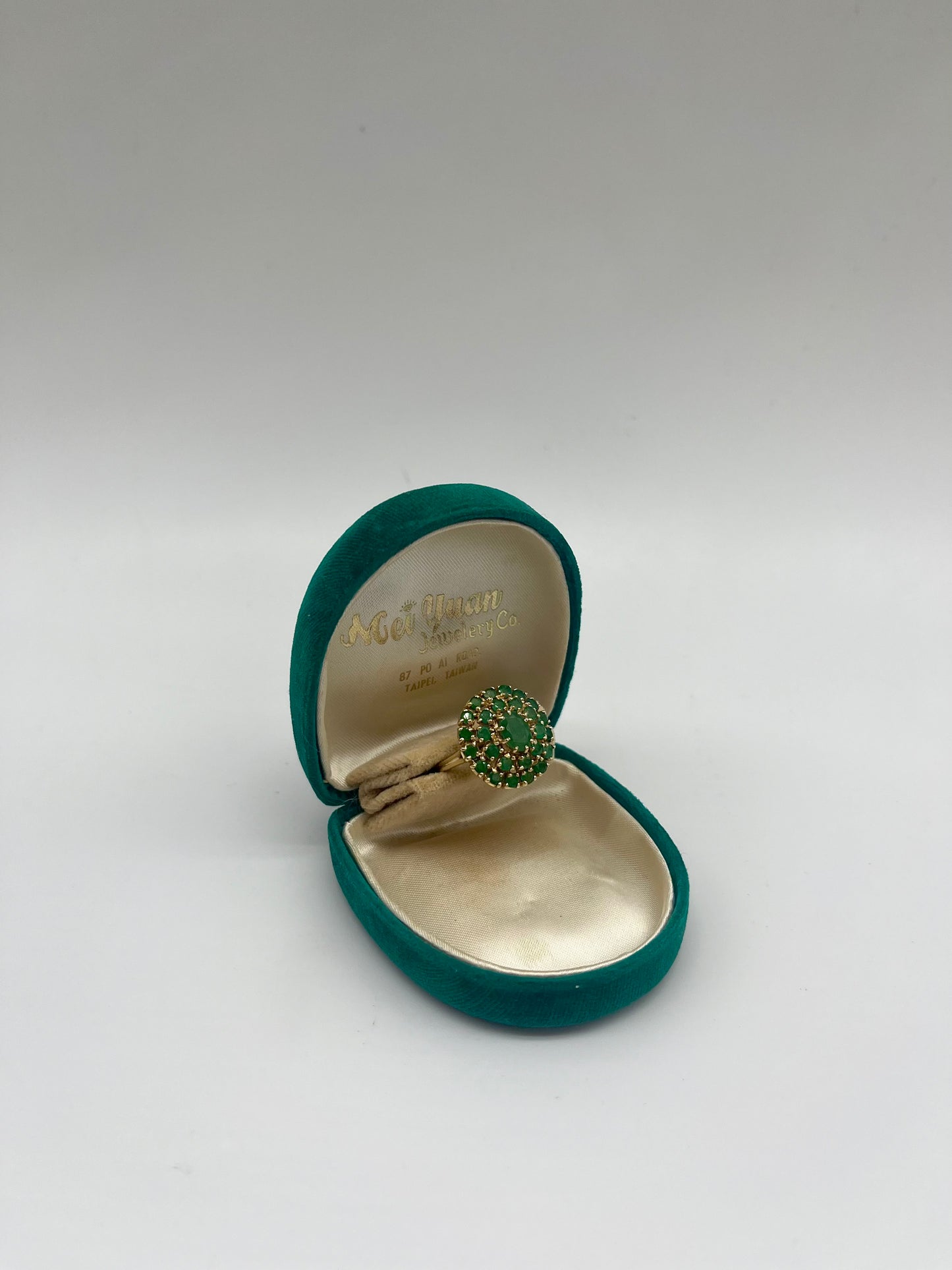 Edwardian Emerald Cluster Ring, 1.83 CTW 14K Gold