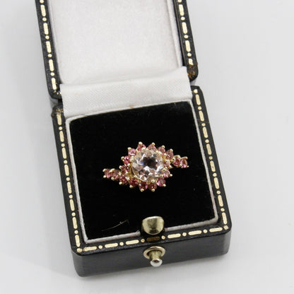Morganite & Pink Sapphire Ring, 2.23 Carats 14K Gold