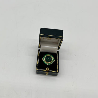 Emerald & Green Lapis Lazuli Ring, 3.81 CTW 14K Gold