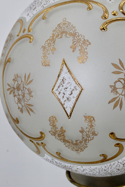 1895 Gilded Crystal Corinthian Banquet Lamp by Edward Miller