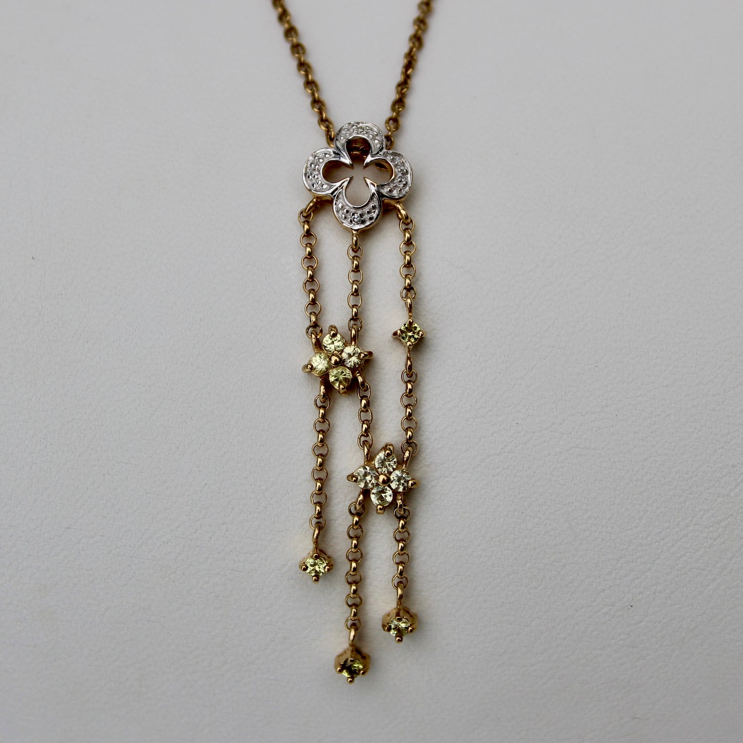 Edwardian Peridot Pendant, 0.7CTW 9K Gold