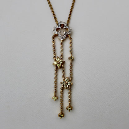 Edwardian Peridot Pendant, 0.7CTW 9K Gold