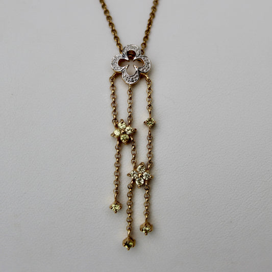 Edwardian Peridot Pendant, 0.7CTW 9K Gold