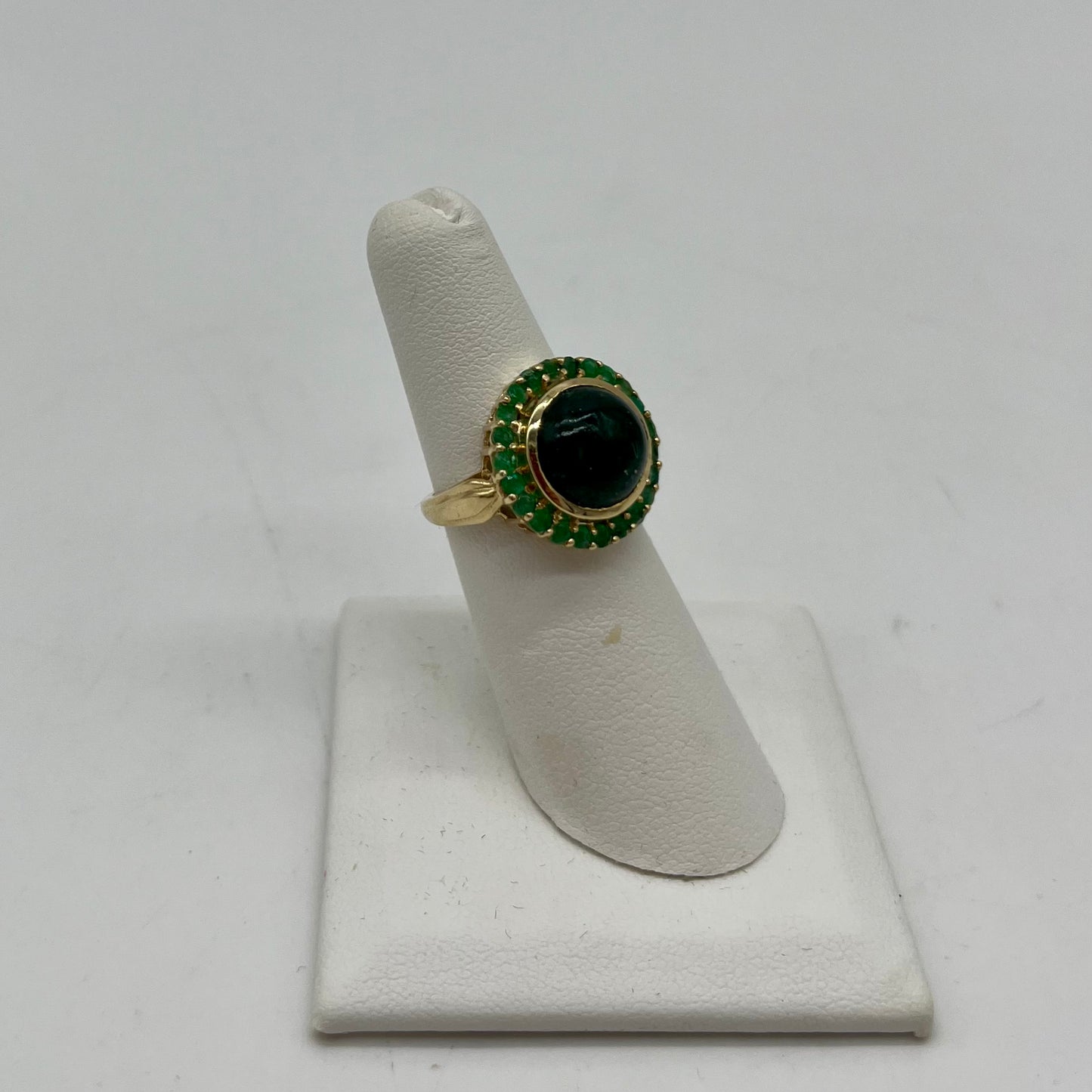 Emerald & Green Lapis Lazuli Ring, 3.81 CTW 14K Gold