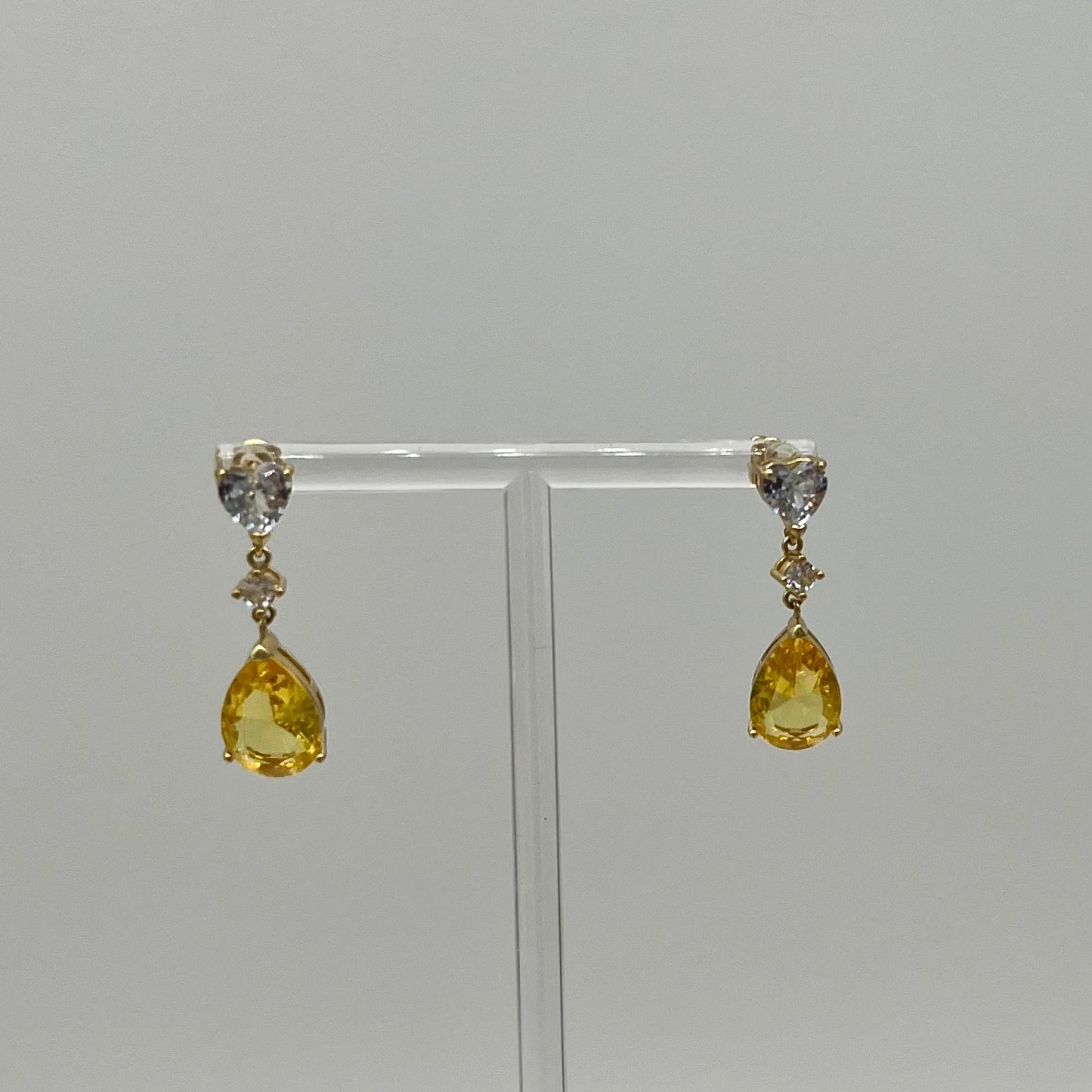 Citrine & Burmese Spinel Drop Earrings, 12 CTW 14K Vermeil