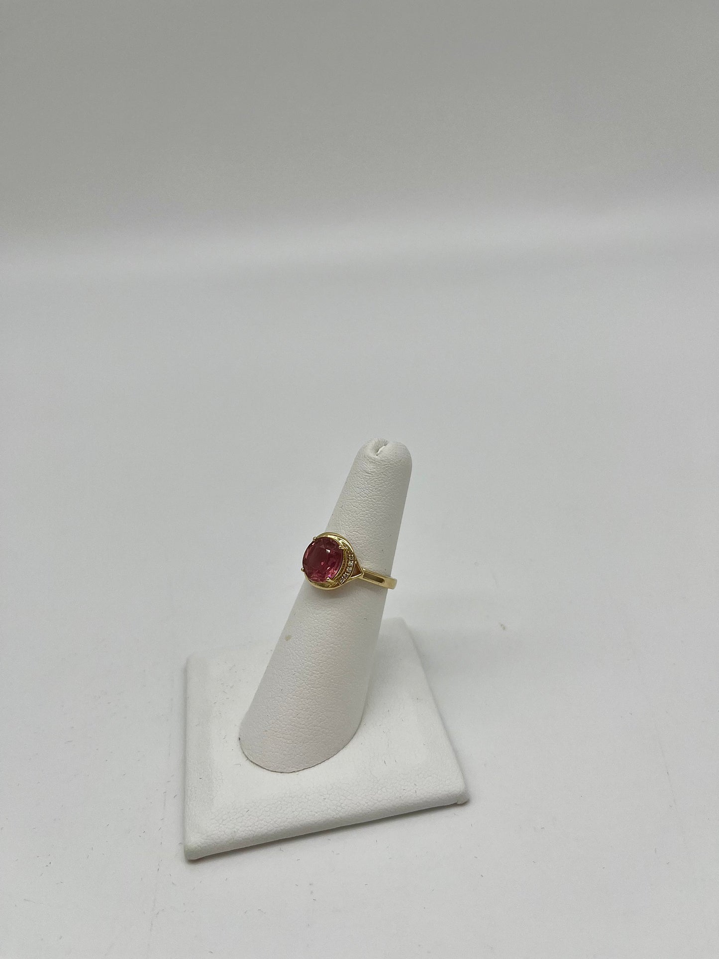 Pink Tourmaline & Diamond Ring, 2 CTW 14K Gold