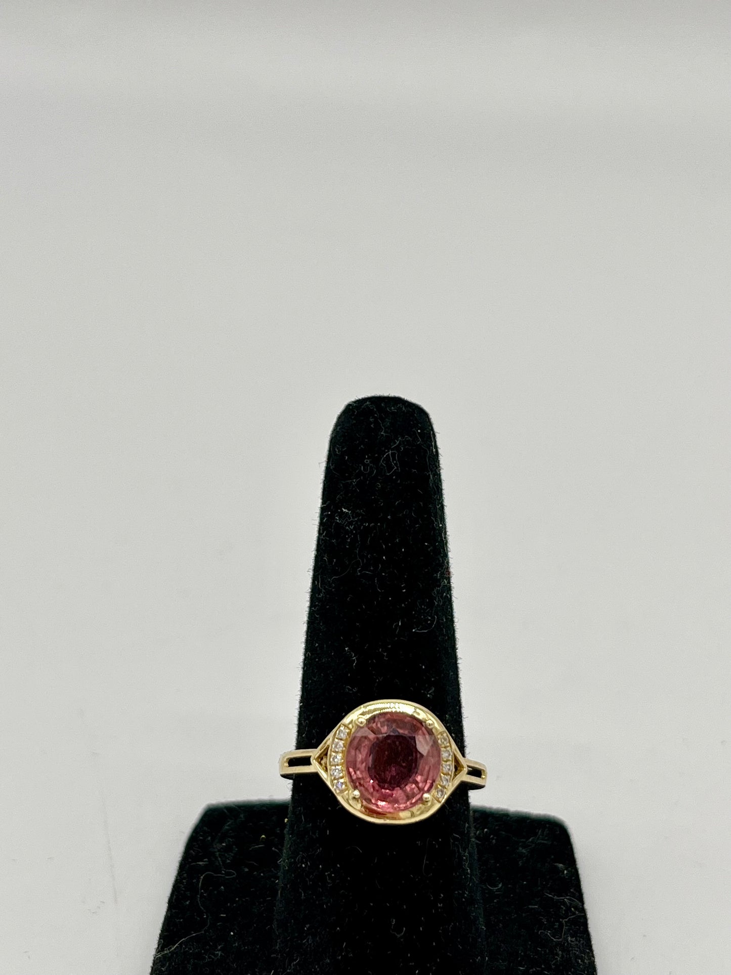 Pink Tourmaline & Diamond Ring, 2 CTW 14K Gold