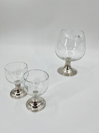 Sterling Silver Decanter & Glass Set by Alvin