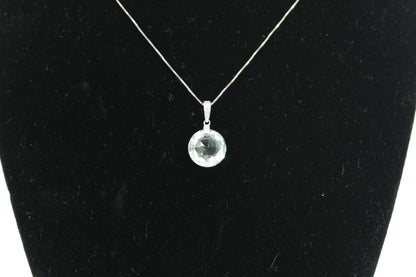 Prasiolite & Diamond Necklace, 7 Carats 14K White Gold