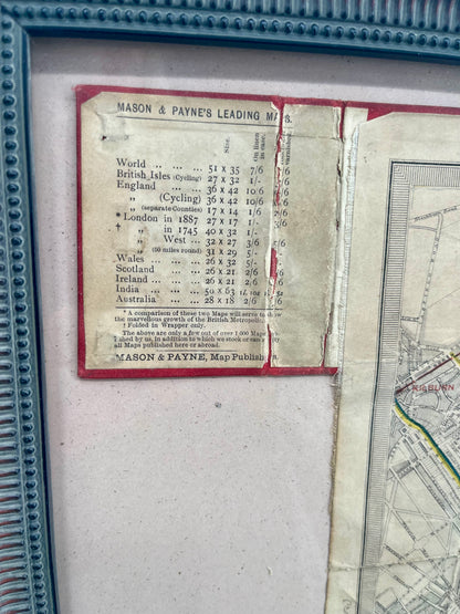 Carte de poche de Londres de 1881