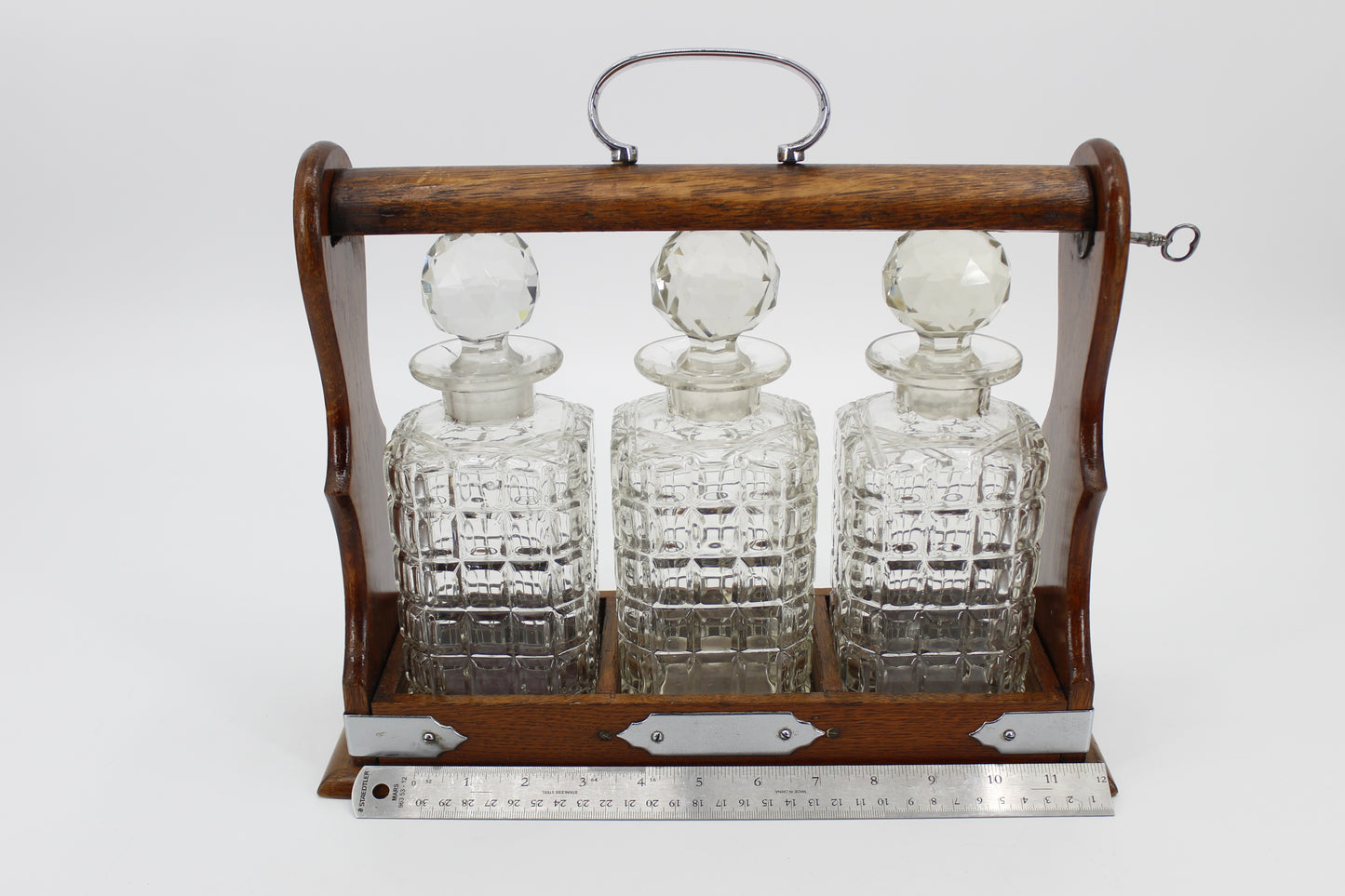 Complete 19th Century Tantalus Set (With Key)