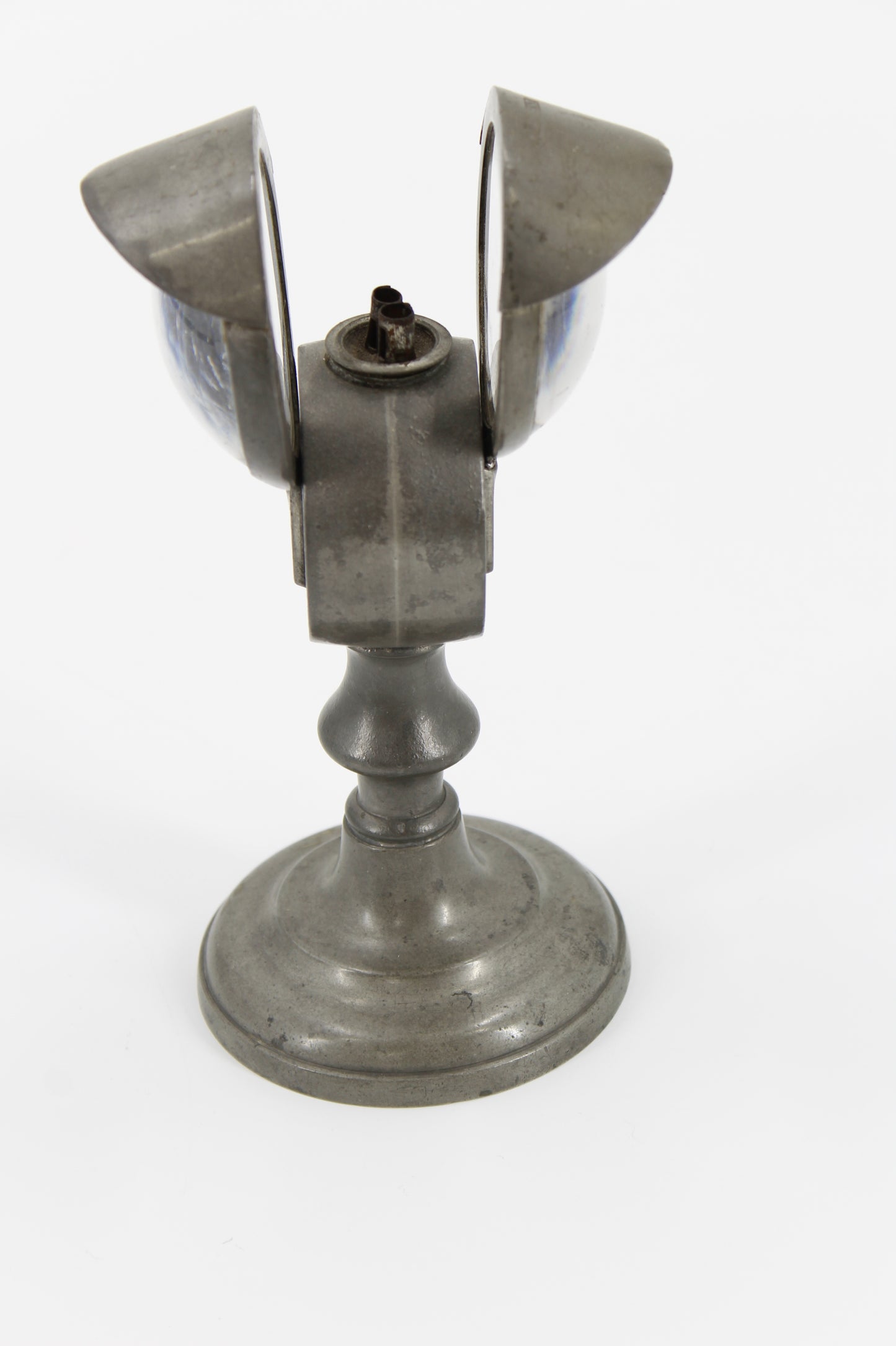 Double Bullseye Pewter Whale Oil Lamp