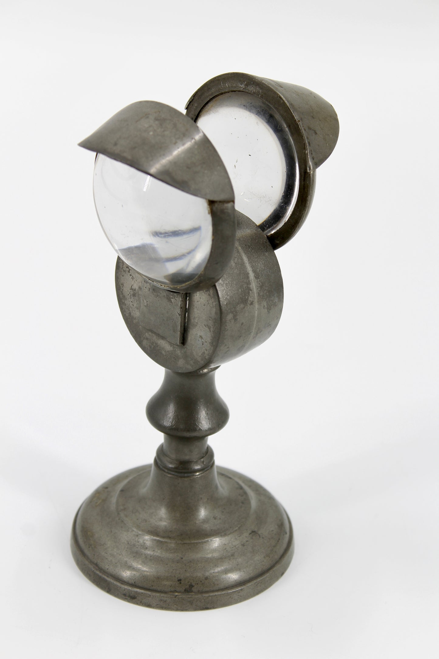 Double Bullseye Pewter Whale Oil Lamp