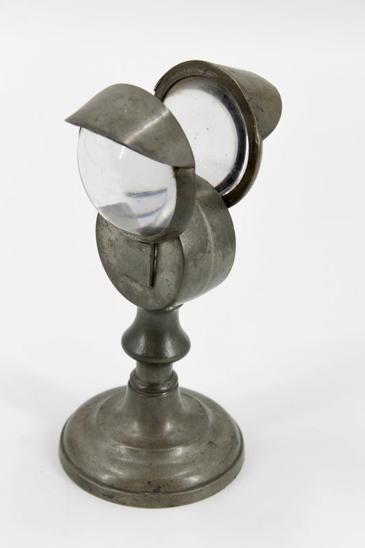 Double Bullseye Pewter Whale Oil Lamp