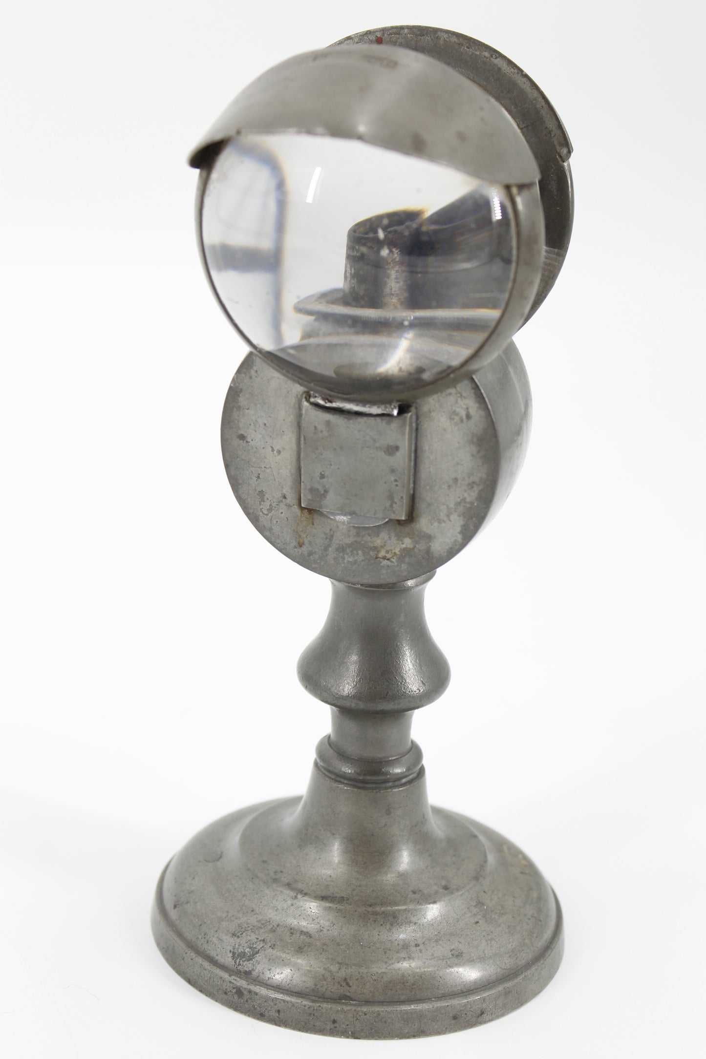 Double Bullseye Pewter Whale Oil Lamp