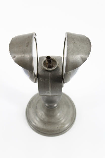Double Bullseye Pewter Whale Oil Lamp