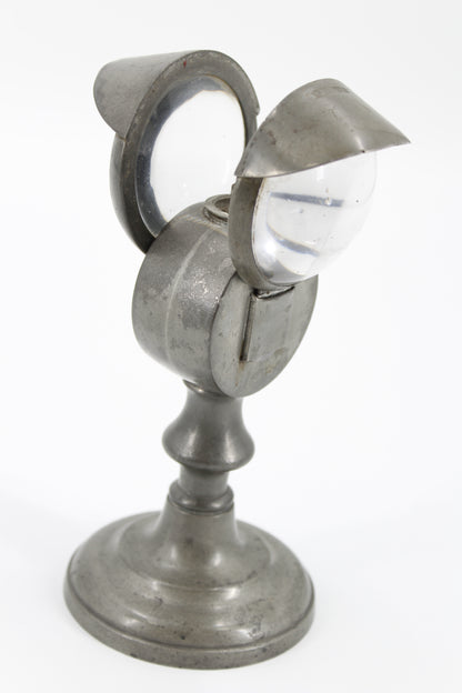 Double Bullseye Pewter Whale Oil Lamp