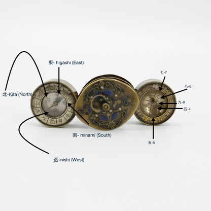 18th Century Japanese Scaphe Dial- Gold Vermeil & Gemstones