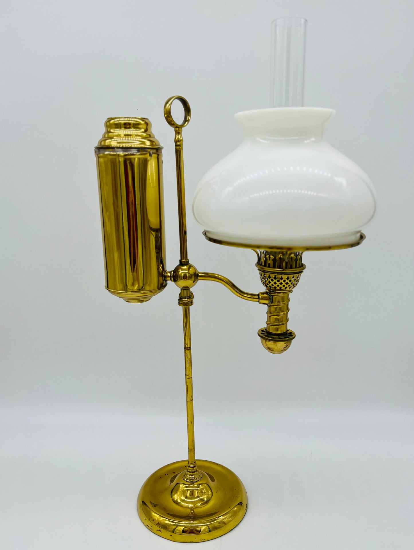 19th Century Manhattan Brass Company Student Lamp