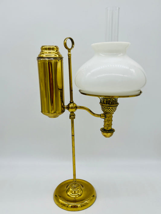 19th Century Manhattan Brass Company Student Lamp