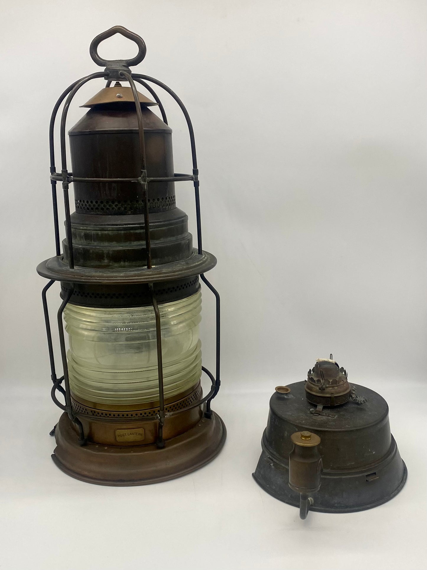 19th Century U.S. Lighthouse Service "Post Lantern B" Post Lantern