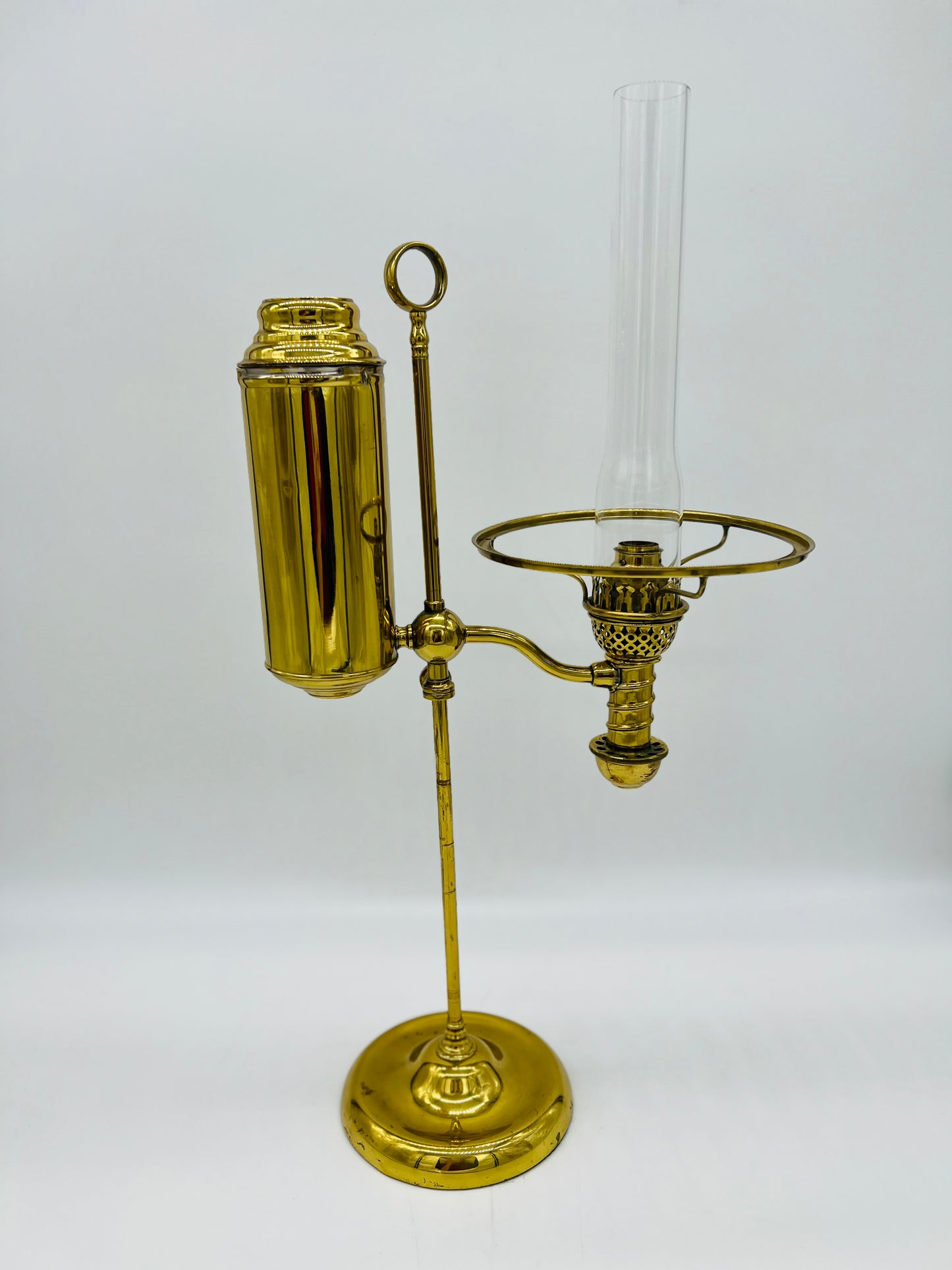 19th Century Manhattan Brass Company Student Lamp